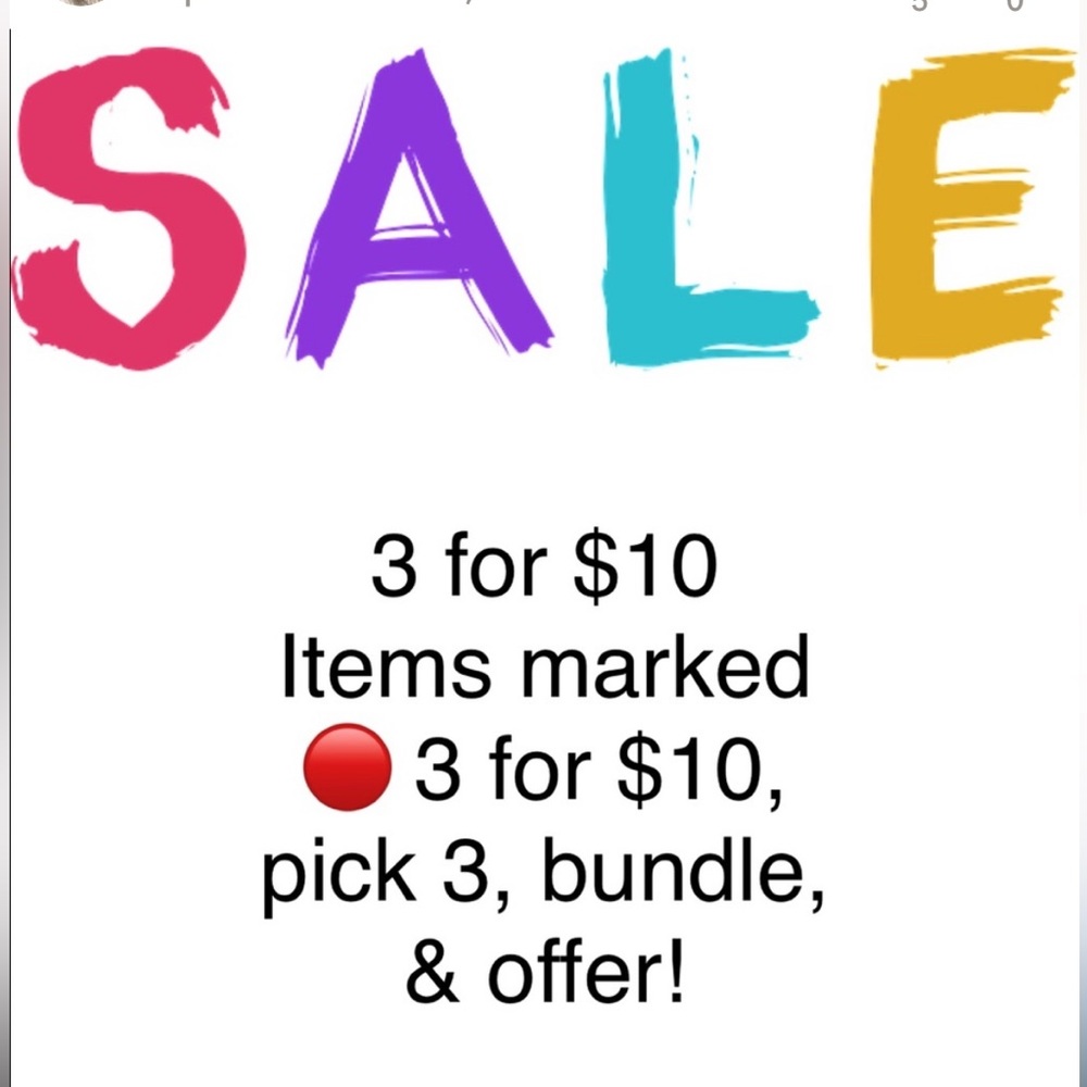 3 items for $10. 🔴